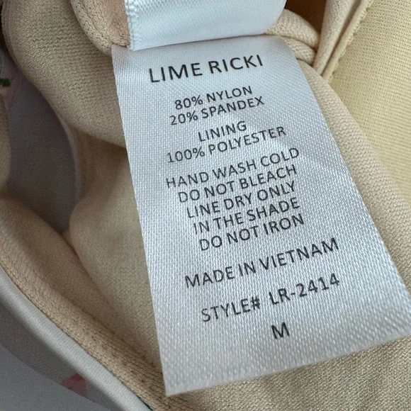 Lime Ricki Somerset Floral Shoulder Tie V-Neck One-Piece swimsuit Medium NWOT - Picture 7 of 12